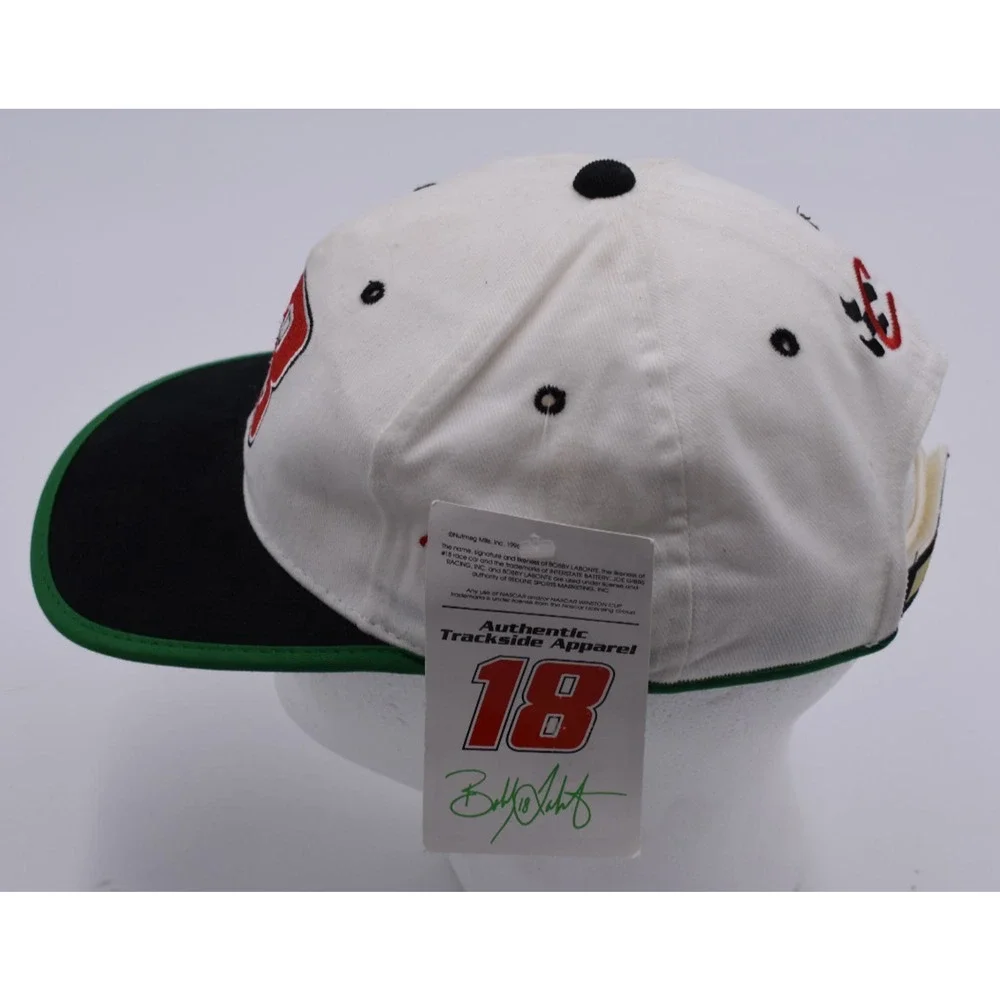 Vtg 1996 NASCAR Bobby Labonte #18 Hat Cap - White & Black - Chase Authentics